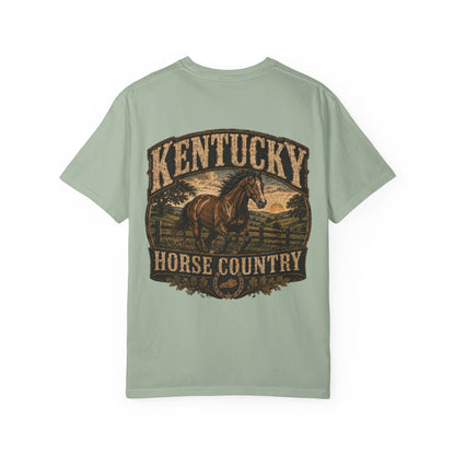 Kentucky Horse Country Unisex Comfort Color 1717 Streetwear Graphic Tee