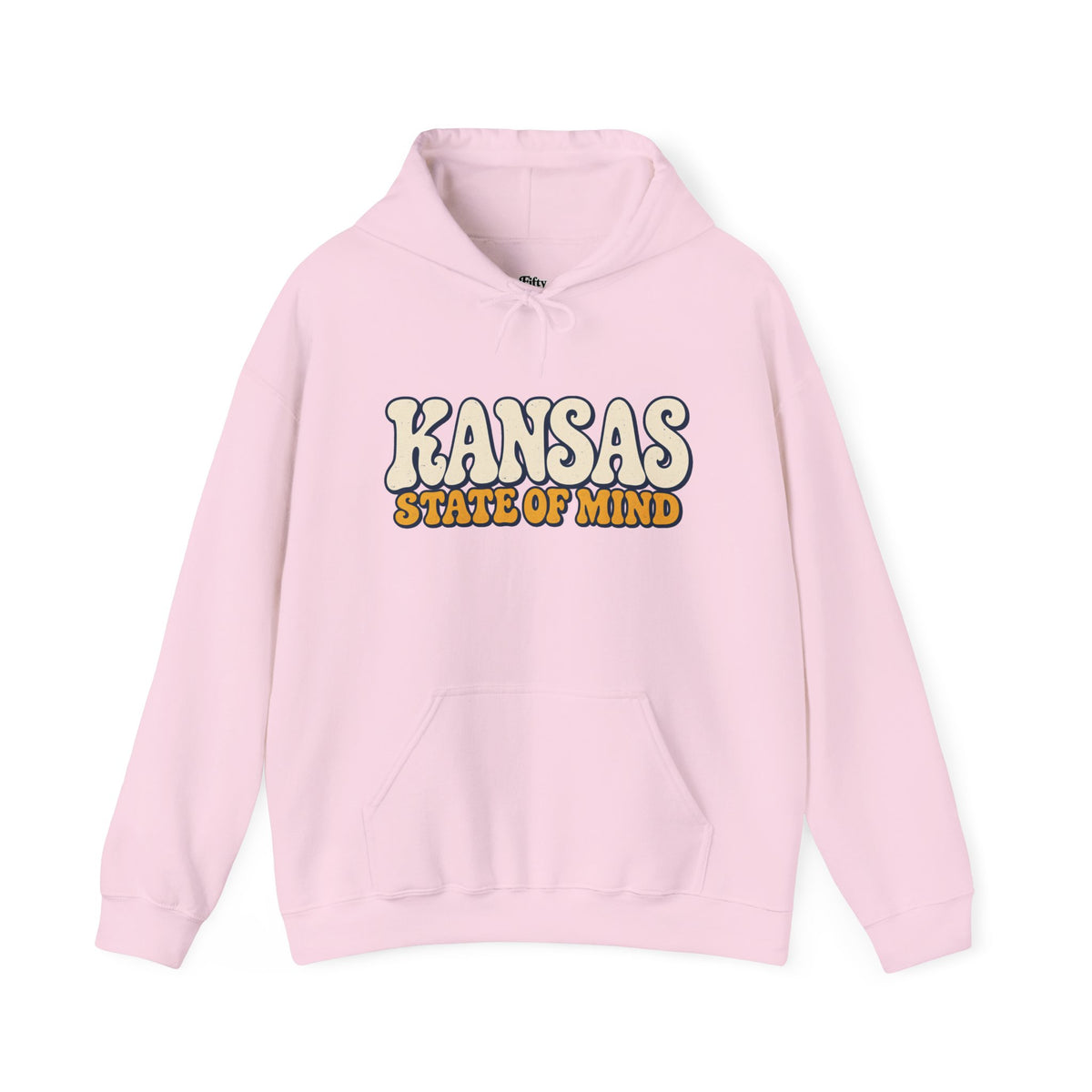 Kansas State of Mind Unisex Hoodie State Name Graphic