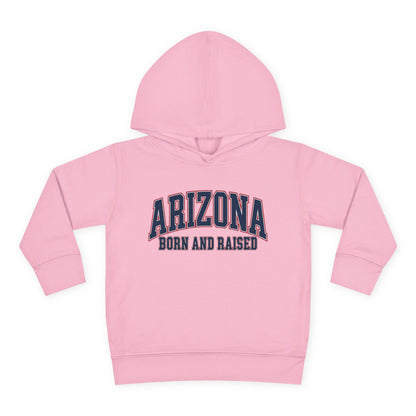 Arizona Born and Raised Classic Collegiate Unisex Toddler Pullover Fleece Hoodie