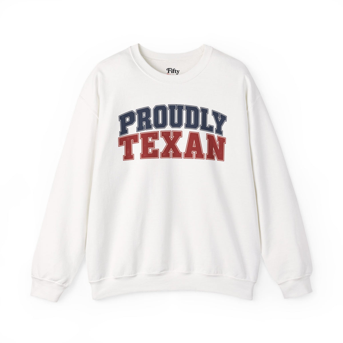Proudly Texan Texas Unisex Crewneck Sweatshirt State Name Graphic