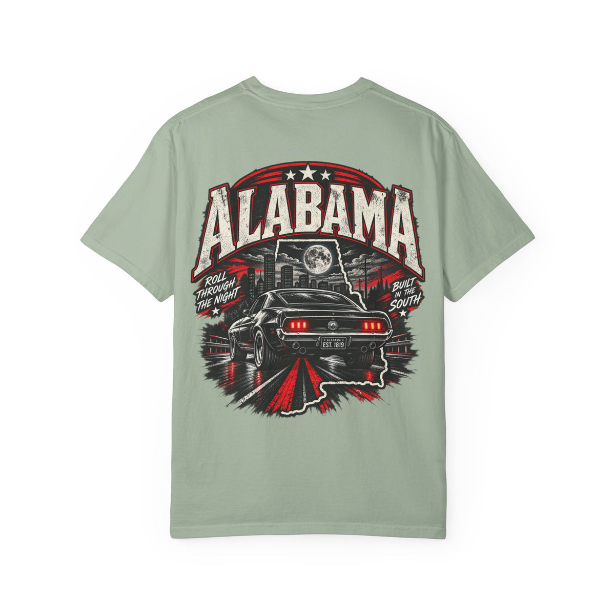 Alabama Night Drive Unisex Comfort Color 1717 Streetwear Graphic Tee