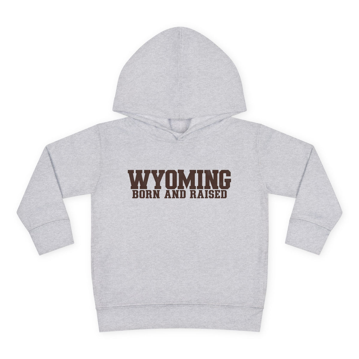 Wyoming Born and Raised Minimal Western Unisex Toddler Pullover Fleece Hoodie