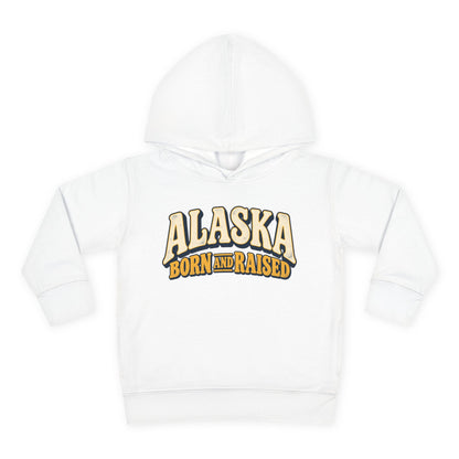 Alaska Born and Raised Retro 1970s Alaska Unisex Toddler Pullover Fleece Hoodie