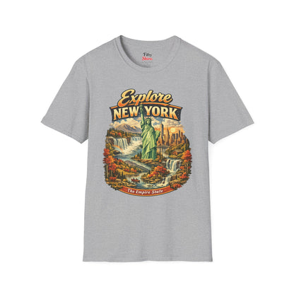 Explore New York Unisex Softstyle T Shirt State Pride Graphic Tee Collections FS03