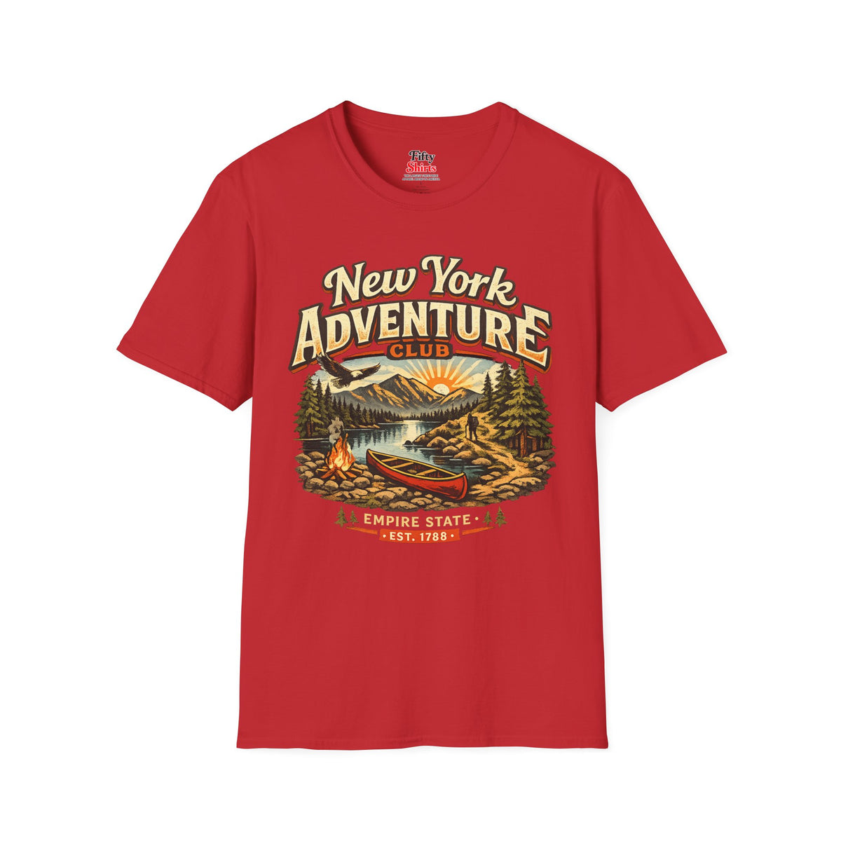 New York Outdoor Club Unisex Softstyle T Shirt State Pride Graphic Tee Collections FS03