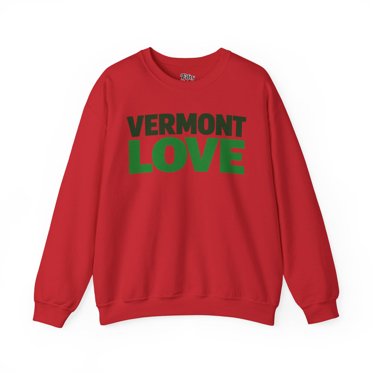 Vermont Love Unisex Crewneck Sweatshirt State Name Graphic