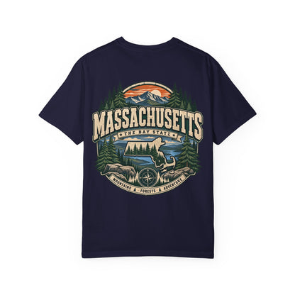 Massachusetts Mountain & Forest Unisex Comfort Color 1717 Streetwear Graphic Tee