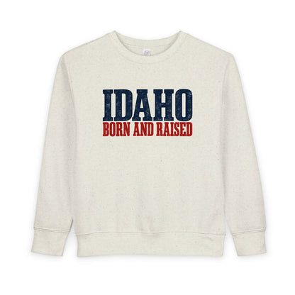 Idaho Born and Raised Classic Heritage Unisex Toddler Sweatshirt