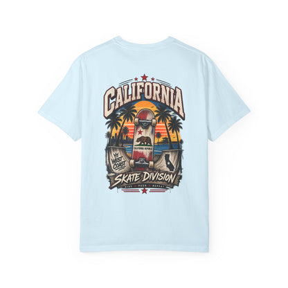 California Skate Division  Unisex Comfort Color 1717 Streetwear Graphic Tee
