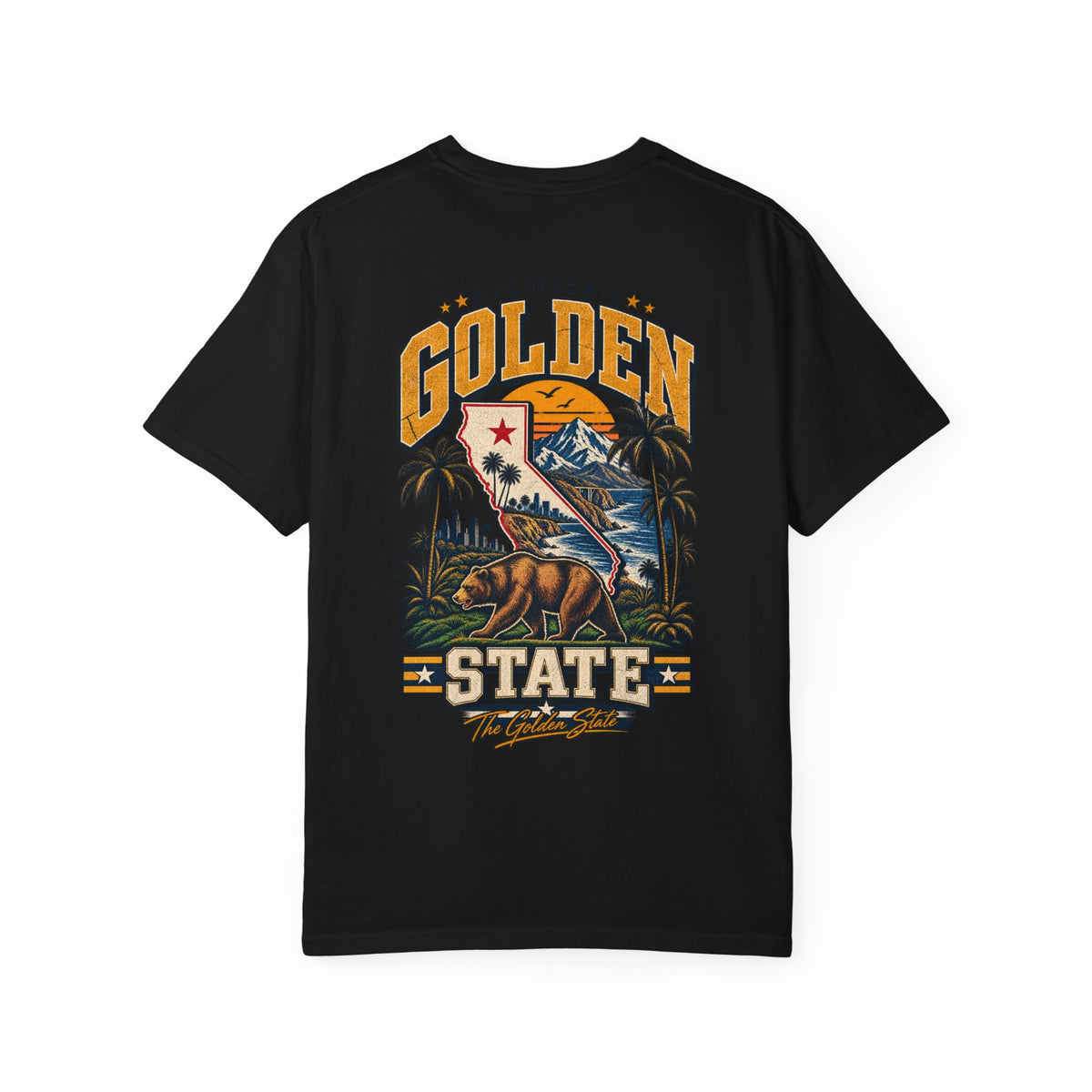 California Golden State Streetwear  Unisex Comfort Color 1717 Streetwear Graphic Tee