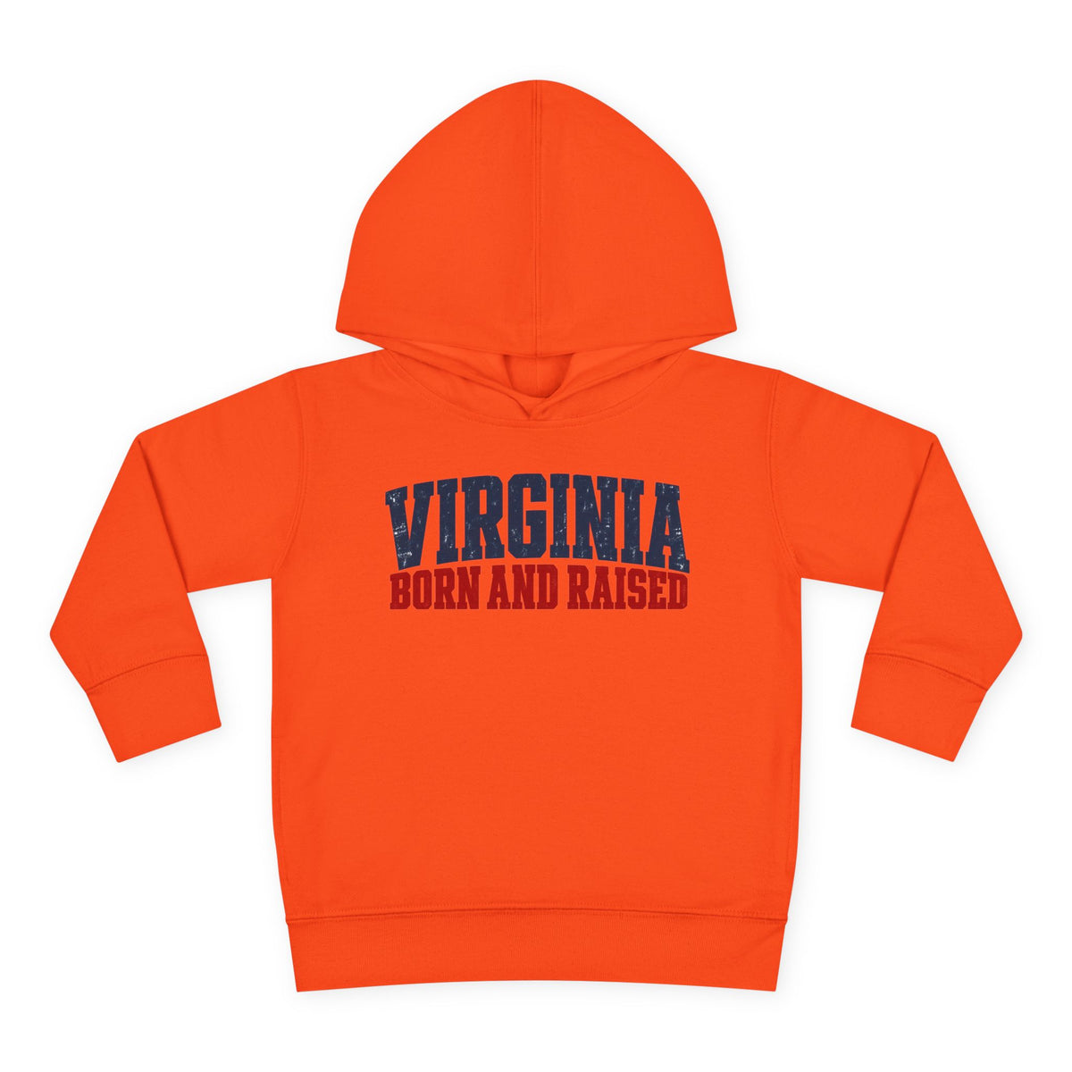 Virginia Born and Raised Bold Southern Streetwear Unisex Toddler Pullover Fleece Hoodie