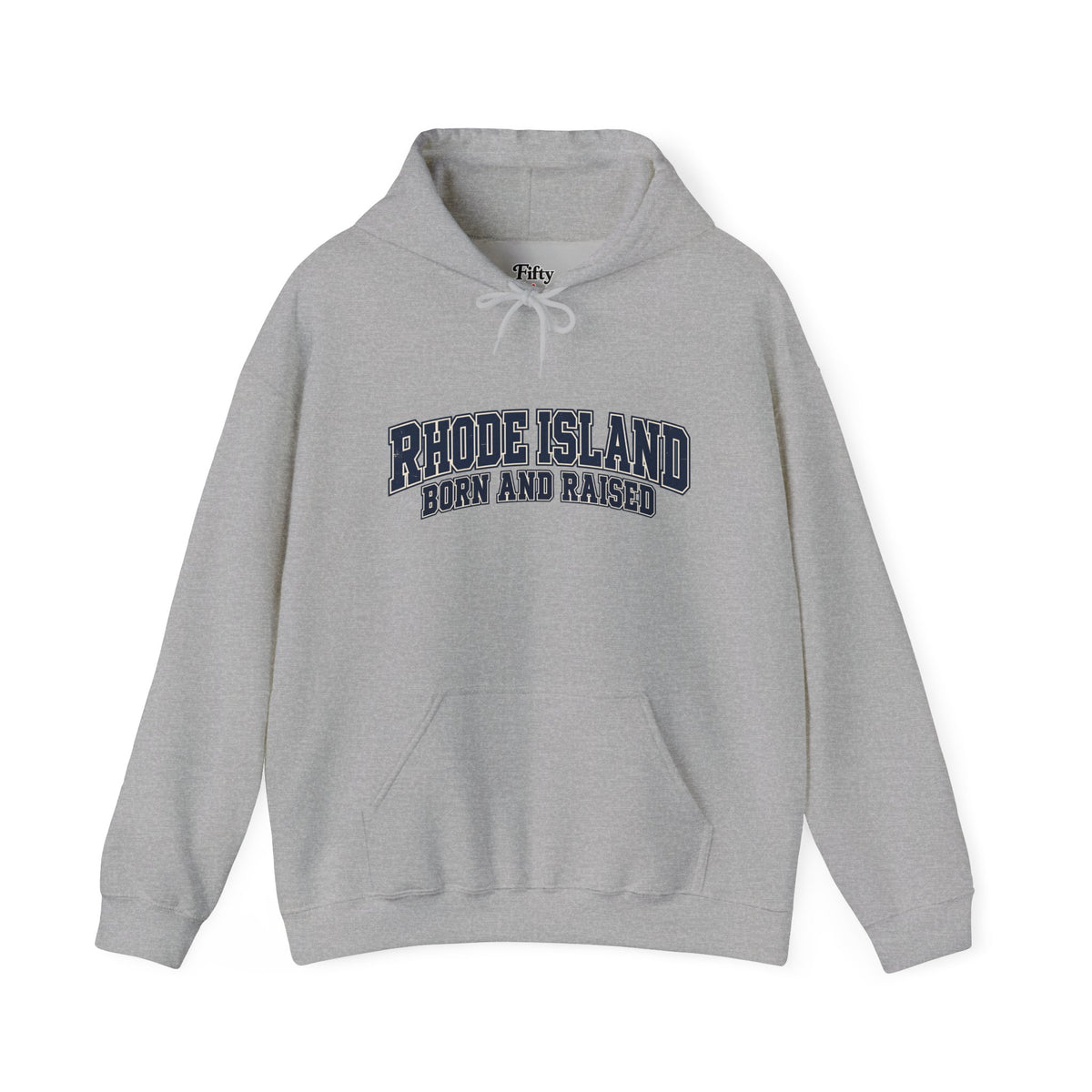 Rhode Island Born and Raised Old-School Athletic Unisex Hoodie Graphic