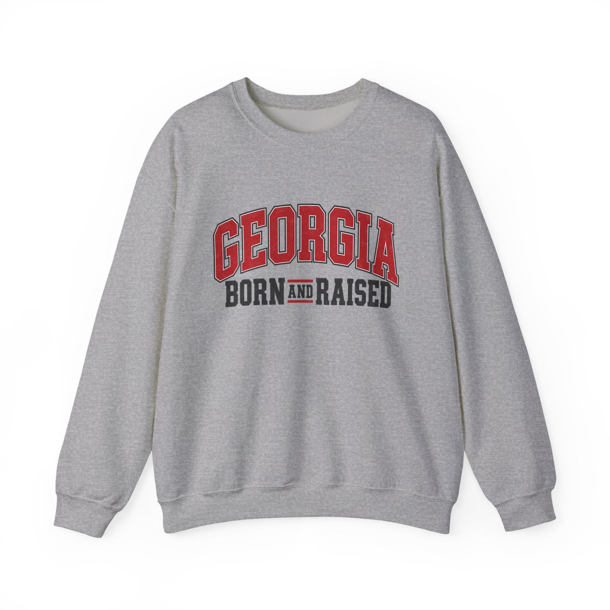 Georgia Born and Raised Old-School Athletic Unisex Sweatshirt Graphic