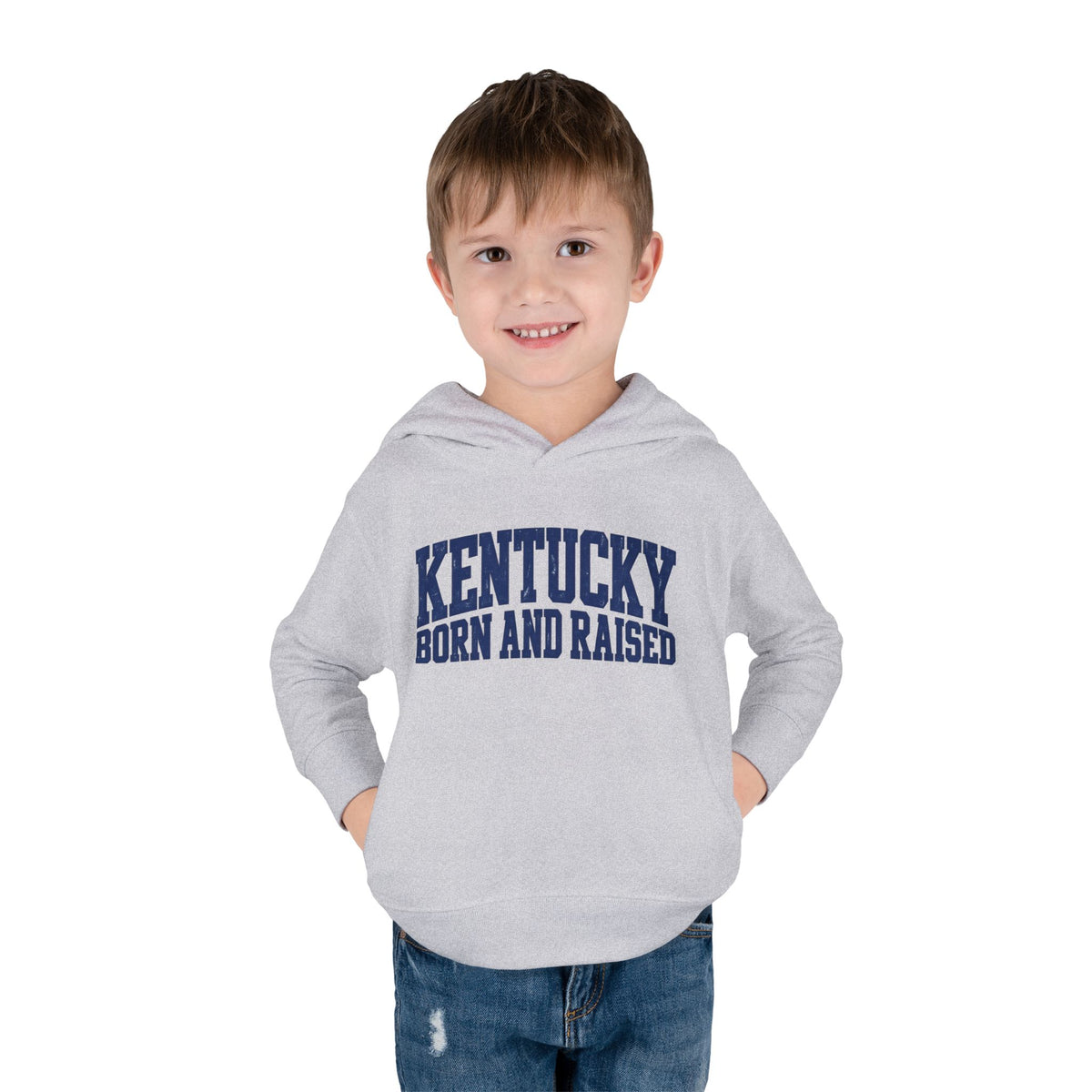 Kentucky Born and Raised Bold Athletic Unisex Toddler Pullover Fleece Hoodie