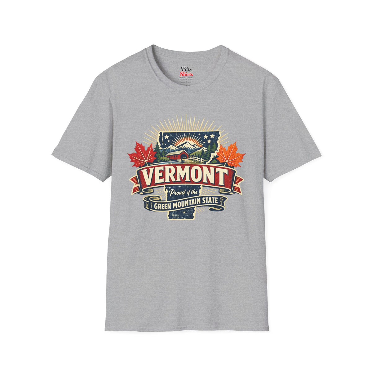 Vermont State Pride Unisex Softstyle T Shirt State Pride Graphic Tee Collections FS03
