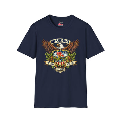 Missouri Americana Eagle Unisex Softstyle T Shirt State Pride Graphic Tee Collections FS03