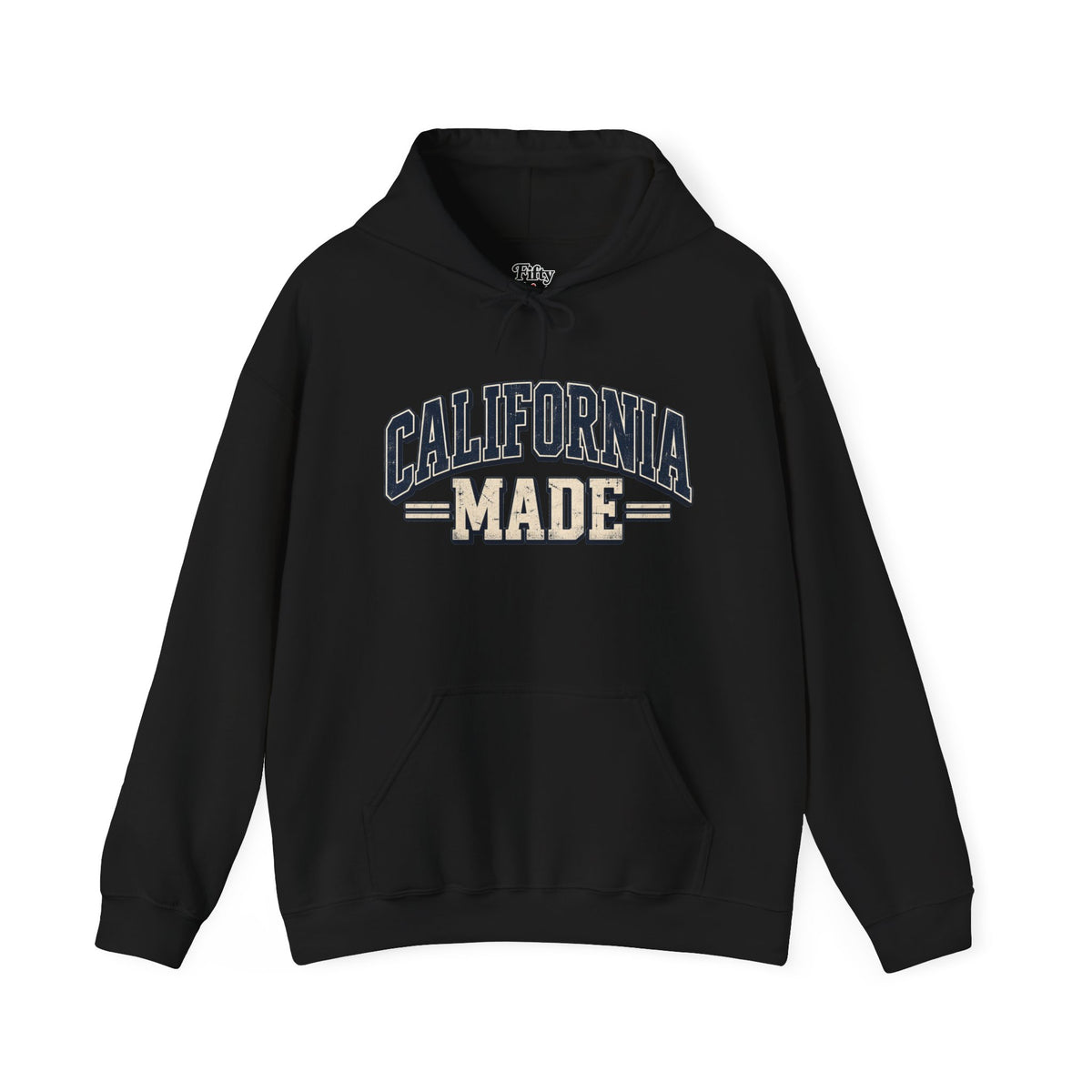 Distressed California Made Collegiate Logo Unisex Hoodie State Name Graphic