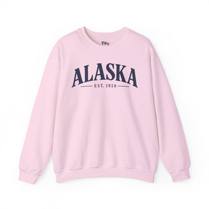 Alaska Est 1959 Unisex Crewneck Sweatshirt State Name Graphic