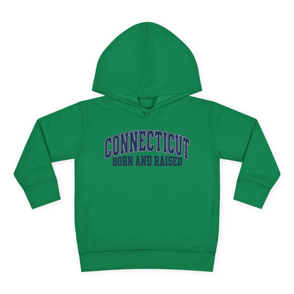 Connecticut Born and Raised Vintage Athletic Heritage Unisex Toddler Pullover Fleece Hoodie