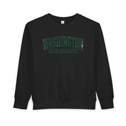 Washington Born and Raised Vintage Workwear Unisex Toddler Sweatshirt