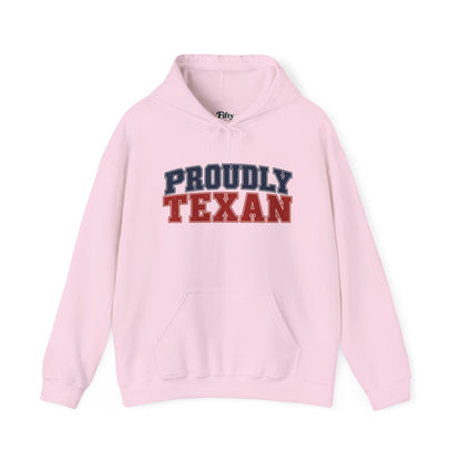 Proudly Texan Texas Unisex Hoodie State Name Graphic