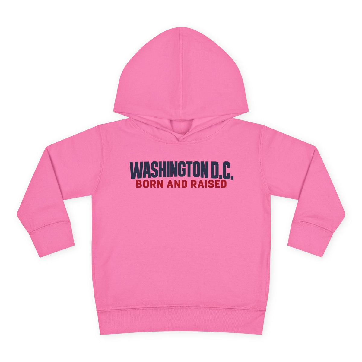 Washington DC Born and Raised Minimal Modern Unisex Toddler Pullover Fleece Hoodie