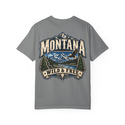 Montana Wild & Free Unisex Comfort Color 1717 Streetwear Graphic Tee