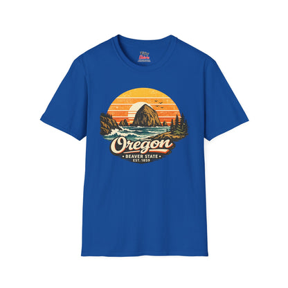 Oregon Pacific Sunset Unisex Softstyle T Shirt State Pride Graphic Tee Collections FS03
