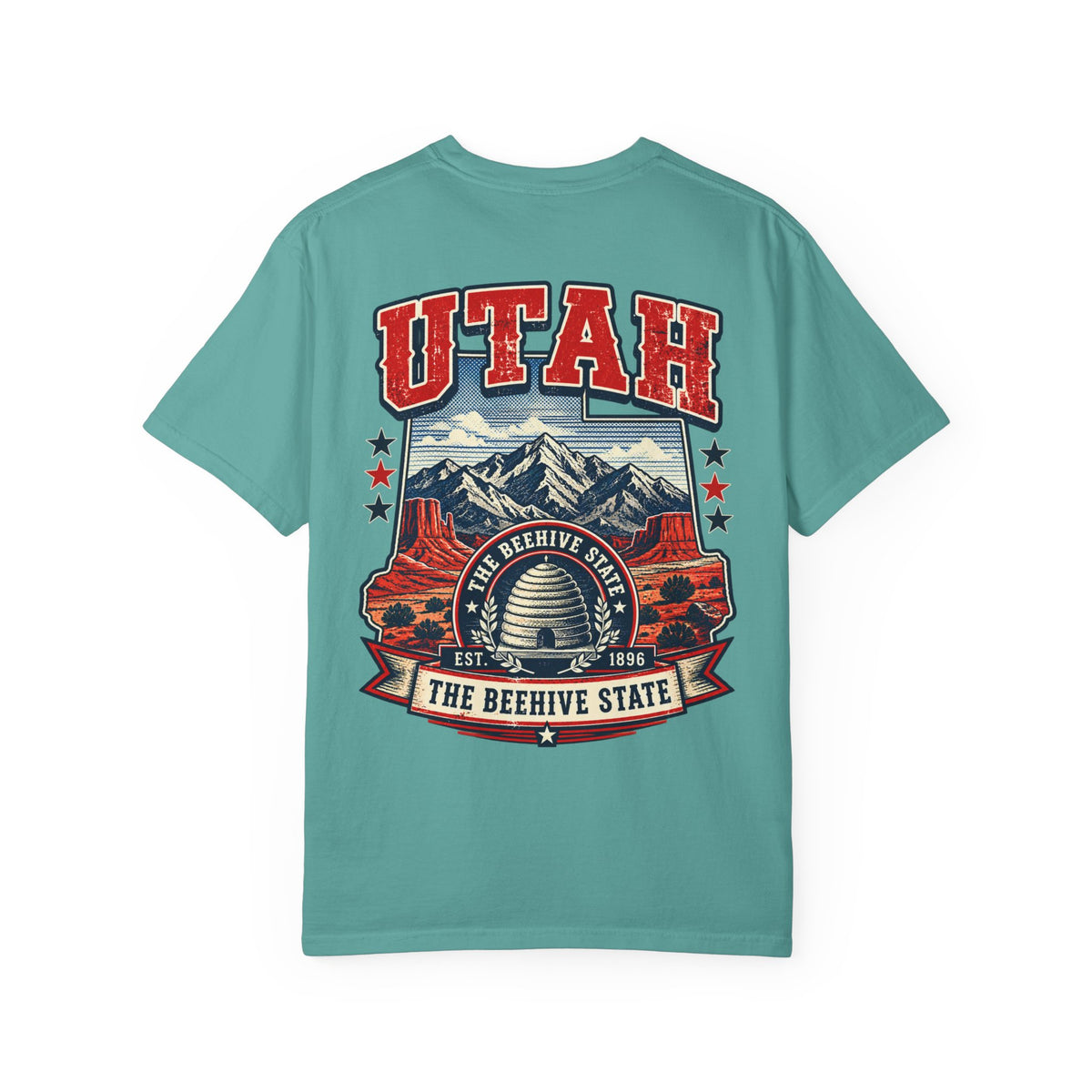 Utah the Beehive State Unisex Comfort Color 1717 Streetwear Graphic Tee