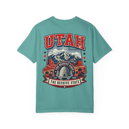 Utah the Beehive State Unisex Comfort Color 1717 Streetwear Graphic Tee