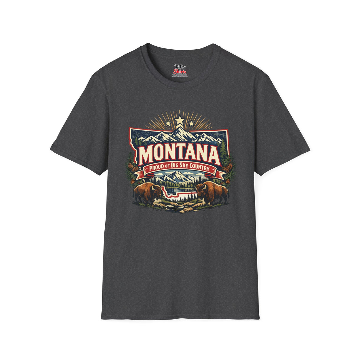 Montana State Pride Unisex Softstyle T Shirt State Pride Graphic Tee Collections FS03