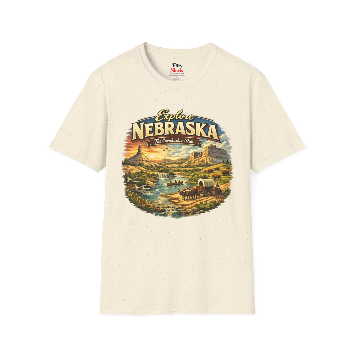Explore Nebraska Unisex Softstyle T Shirt State Pride Graphic Tee Collections FS03