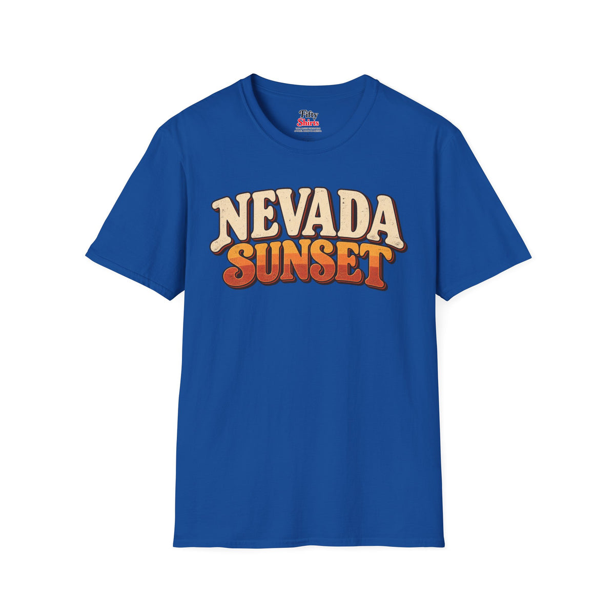 Nevada Sunset Unisex Softstyle T Shirt State Name Graphic Tee