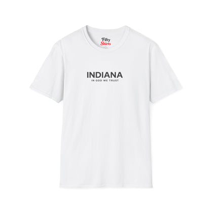 Indiana All State In God We Trust Front Design Unisex Everyday Tee