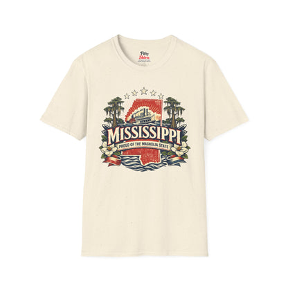 Mississippi State Pride Unisex Softstyle T Shirt State Pride Graphic Tee Collections FS03