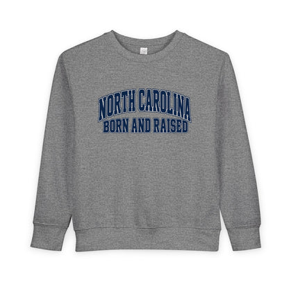 North Carolina Born and Raised Old-School Sportswear Unisex Toddler Sweatshirt