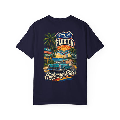 Florida Highway Rider  Unisex Comfort Color 1717 Streetwear Graphic Tee