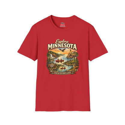 Explore Minnesota Unisex Softstyle T Shirt State Pride Graphic Tee Collections FS03