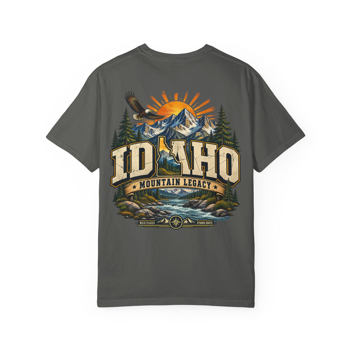 Idaho Mountain Legacy Unisex Comfort Color 1717 Streetwear Graphic Tee
