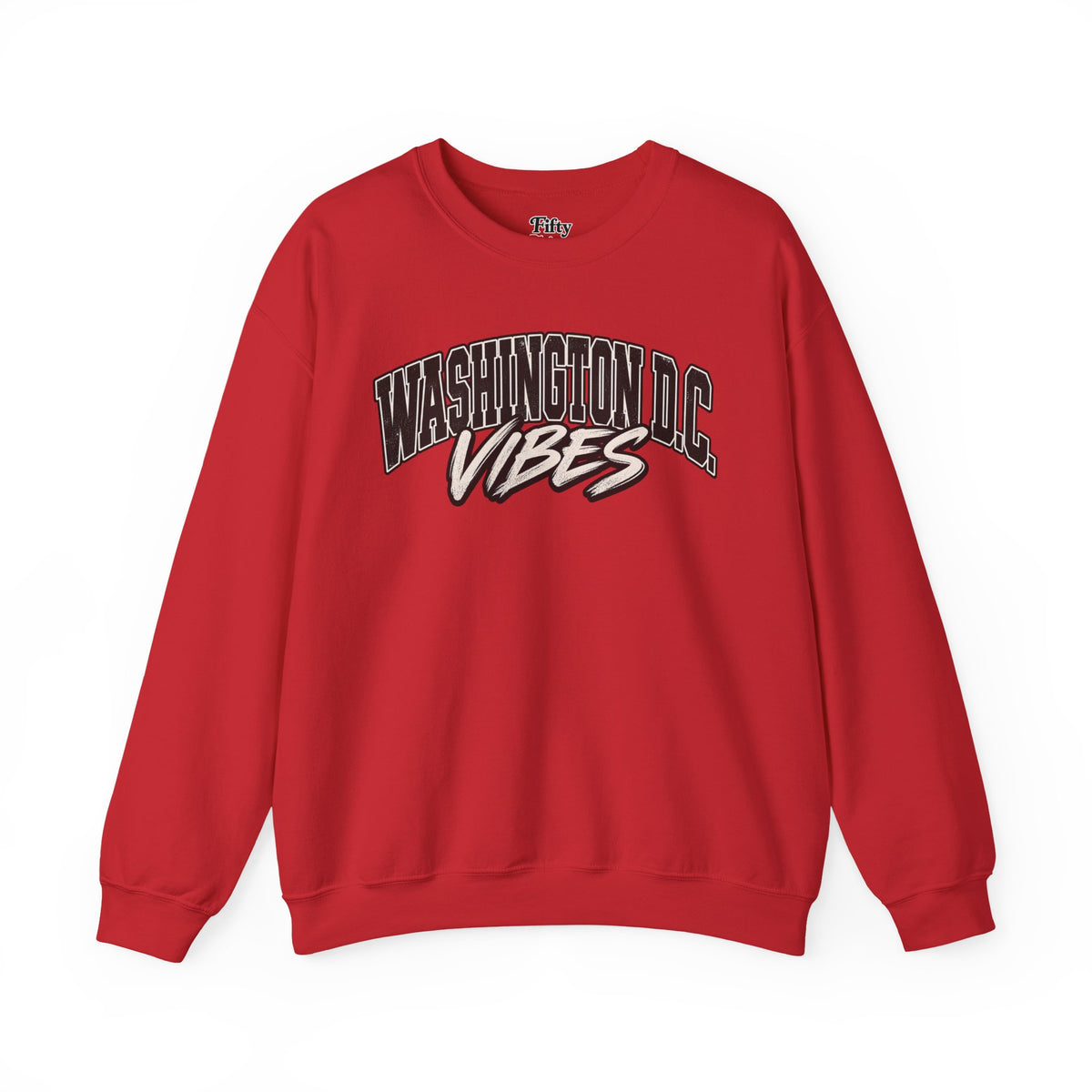 Washington DC Vibes Unisex Crewneck Sweatshirt State Name Graphic