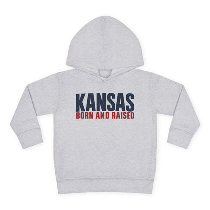 Kansas Born and Raised Modern Heritage Unisex Toddler Pullover Fleece Hoodie