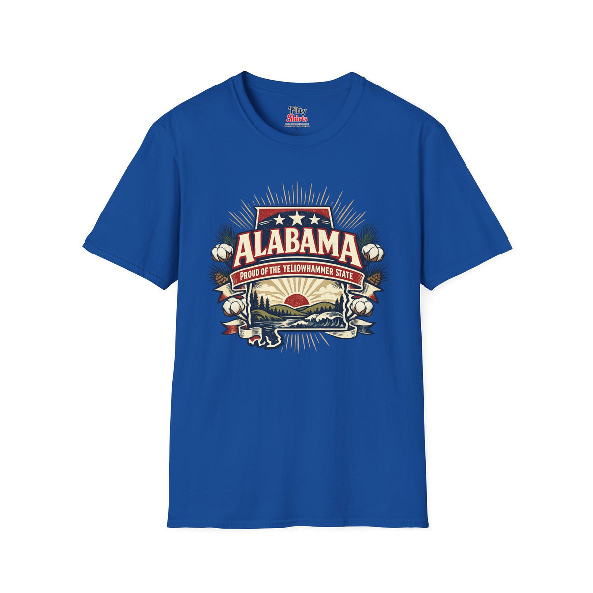 Alabama State Pride Unisex Softstyle T Shirt State Pride Graphic Tee Collections FS03