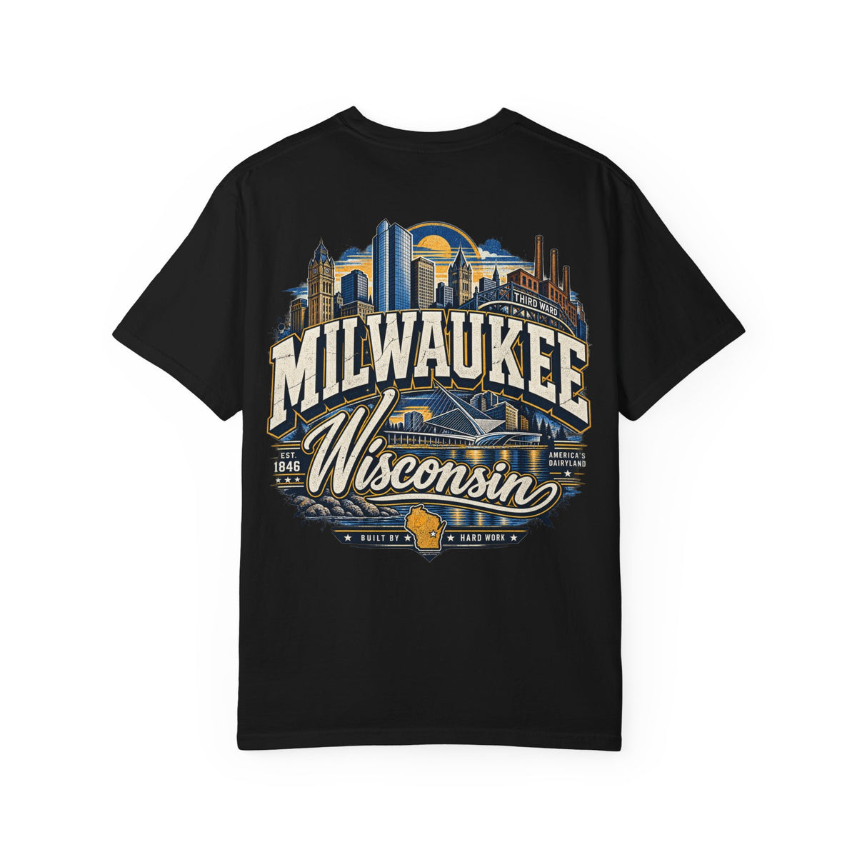 Milwaukee Wisconsin Unisex Comfort Color 1717 Streetwear Graphic Tee