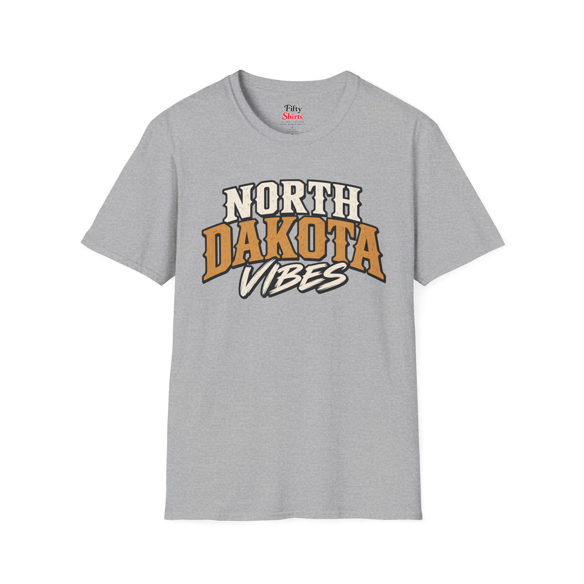 North Dakota Vibes Unisex Softstyle T Shirt State Name Graphic Tee