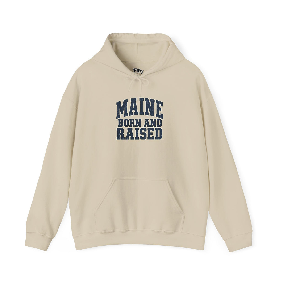 Maine Born and Raised Bold Athletic Unisex Hoodie Graphic