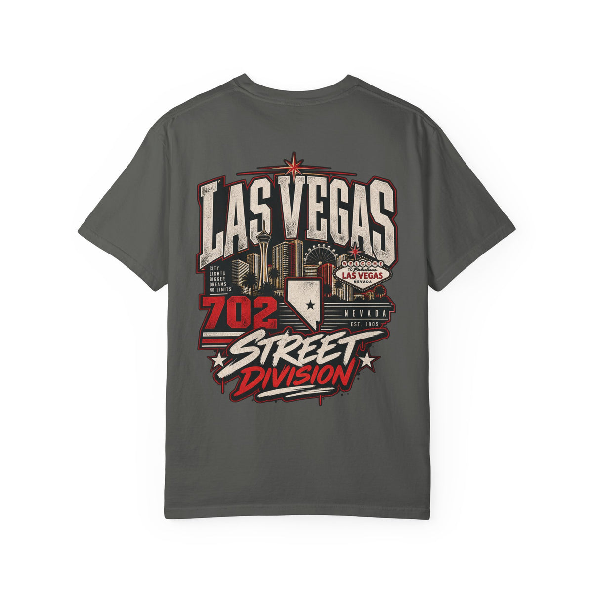Nevada Las Vegas Street Division Unisex Comfort Color 1717 Streetwear Graphic Tee
