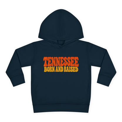 Tennessee Born and Raised Retro 1970s Unisex Toddler Pullover Fleece Hoodie