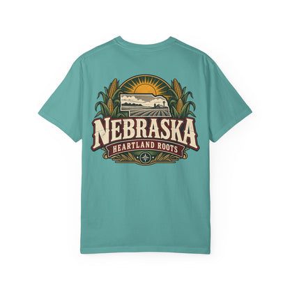 Nebraska Heartland Roots Unisex Comfort Color 1717 Streetwear Graphic Tee