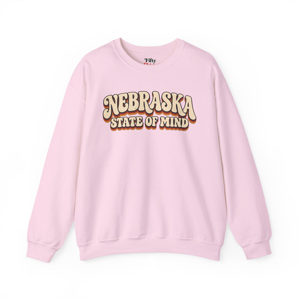 Nebraska State of Mind Unisex Crewneck Sweatshirt State Name Graphic