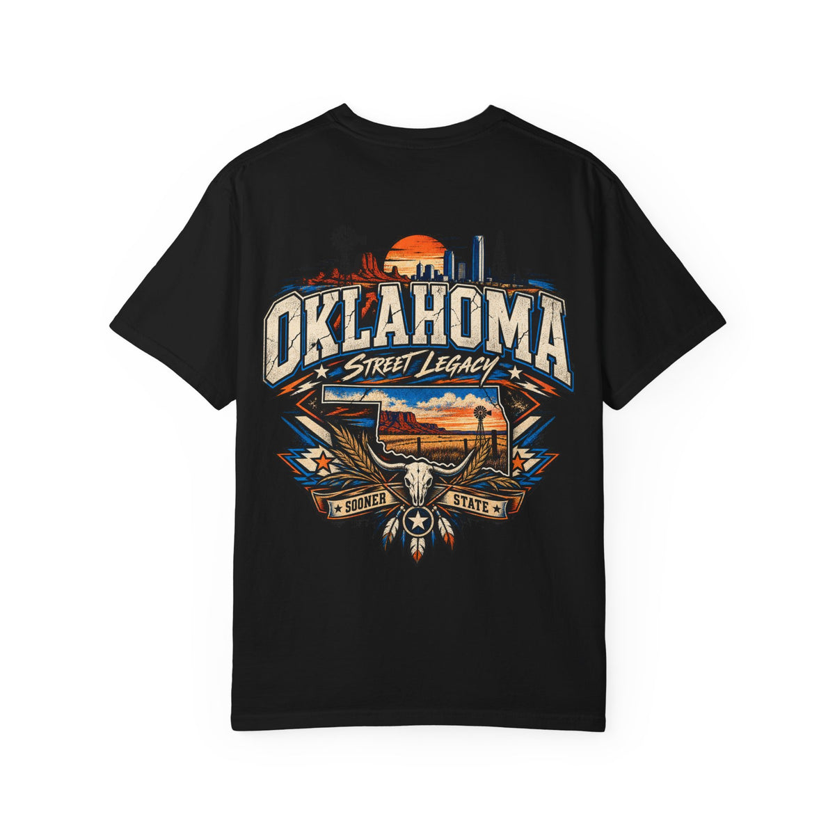 Oklahoma Street Legacy Unisex Comfort Color 1717 Streetwear Graphic Tee